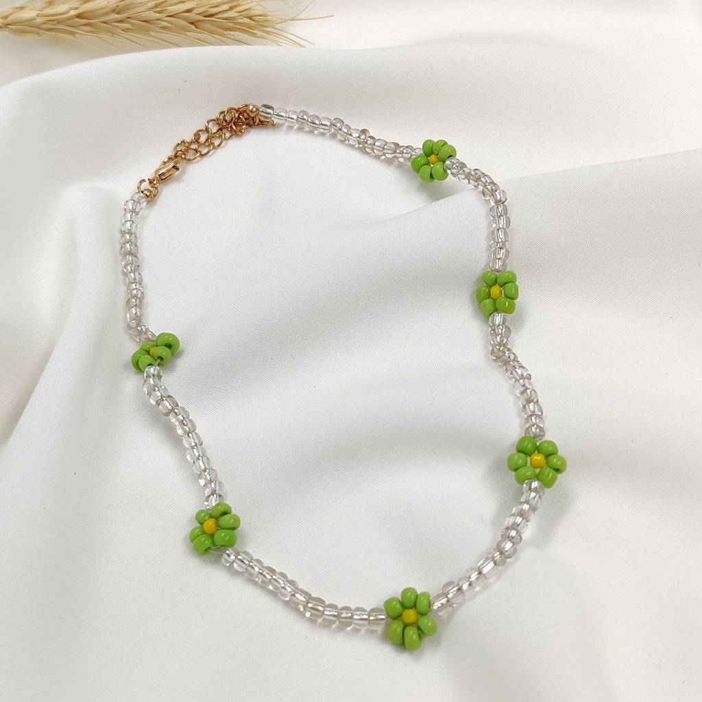 Sia Bead Necklace (Lime Green) : N-BE-12-0