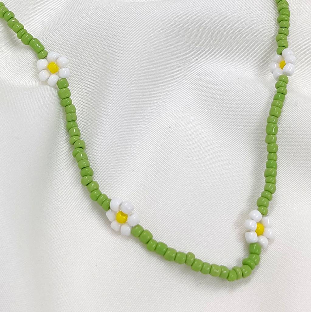 Sia Bead Necklace (Parrot Green) : N-BE-3-0