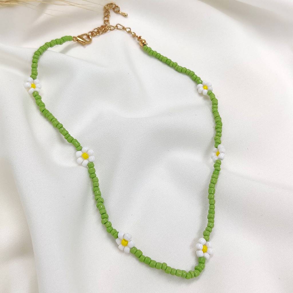 Sia Bead Necklace (Parrot Green) : N-BE-3-0