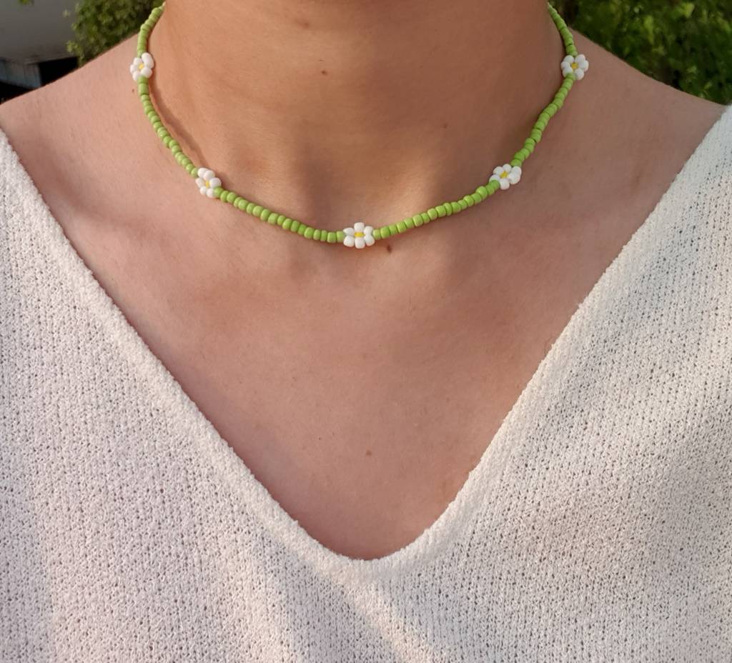 Sia Bead Necklace (Parrot Green) : N-BE-3-0