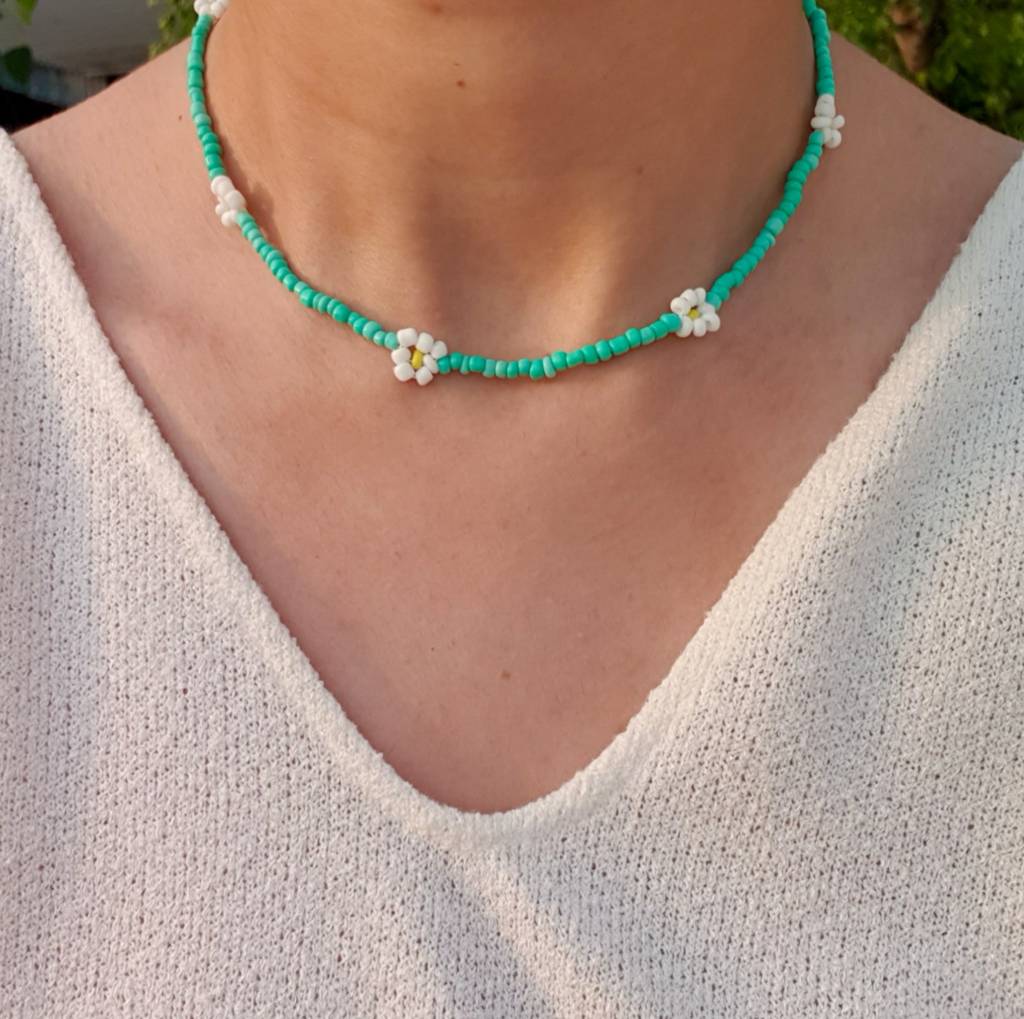 Sia Bead Necklace (Sea Green) : N-BE-4-0