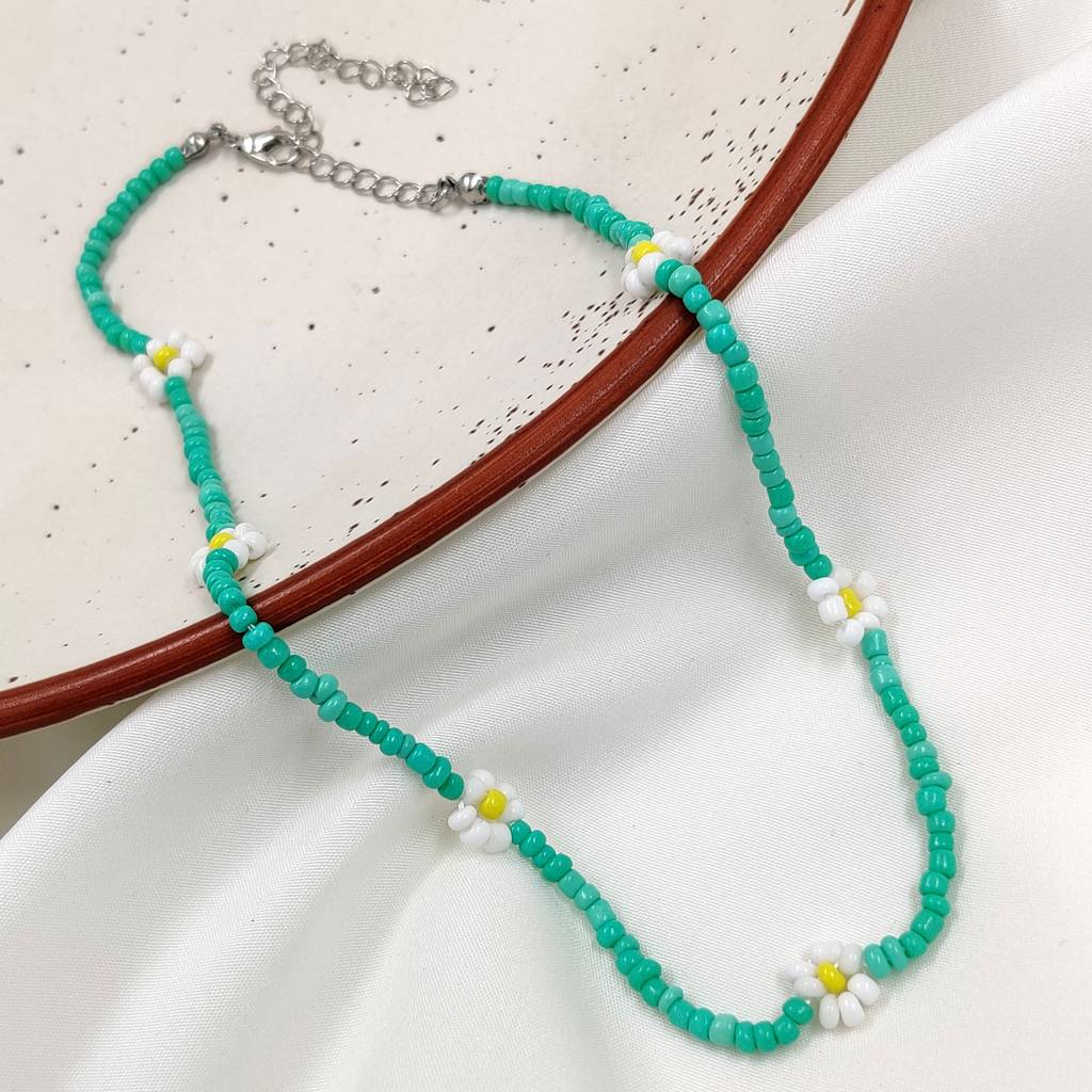 Sia Bead Necklace (Sea Green) : N-BE-4-0