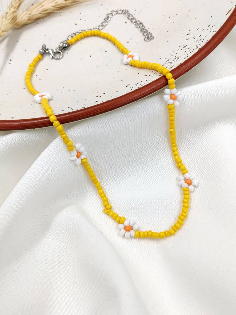 Sia Bead Necklace (Yellow) : N-BE-5-0