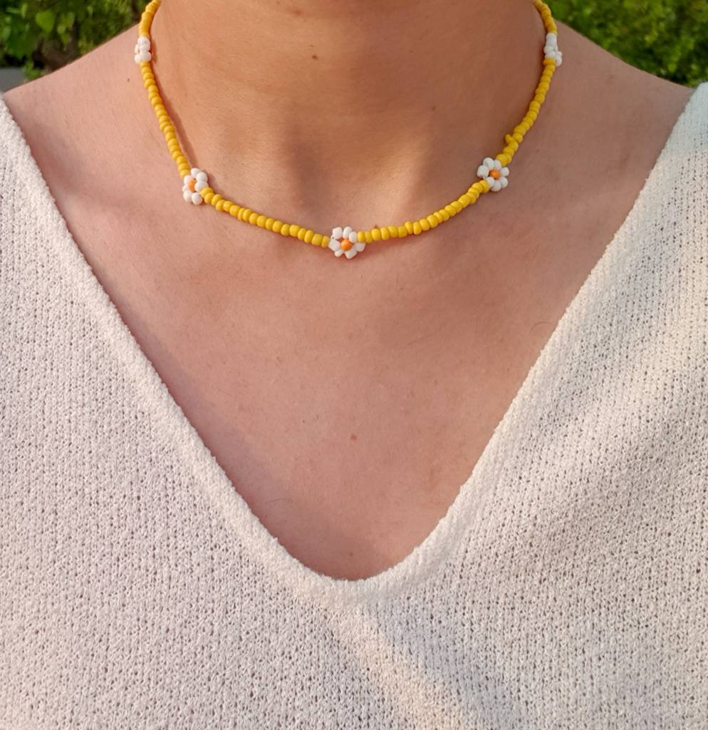 Sia Bead Necklace (Yellow) : N-BE-5-0