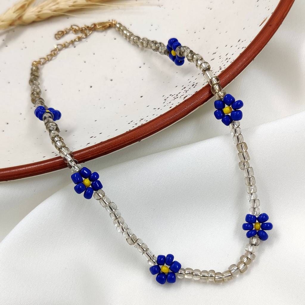 Sia Bead Necklace (Blue) : N-BE-8-0