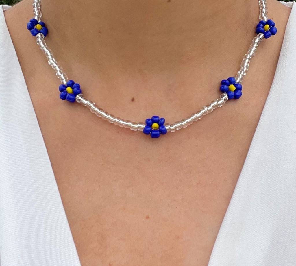 Sia Bead Necklace (Blue) : N-BE-8-0