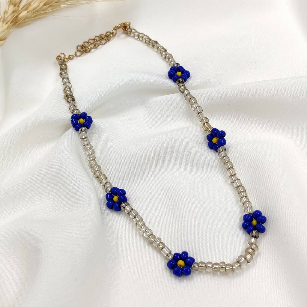 Sia Bead Necklace (Blue) : N-BE-8-0