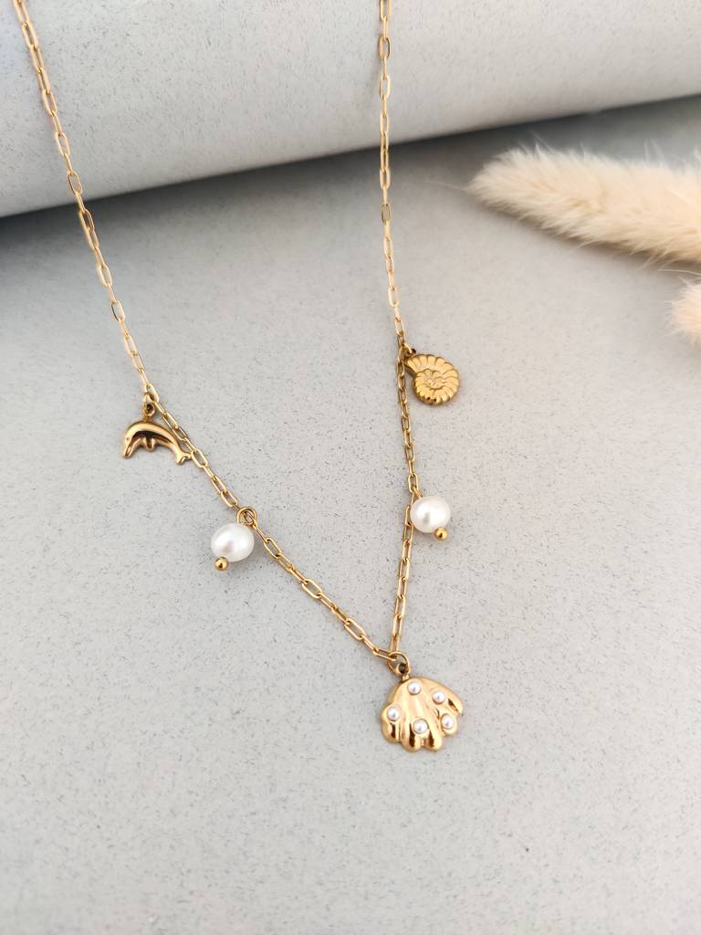 Sea Shell Charm Necklace : N-CH-17-0