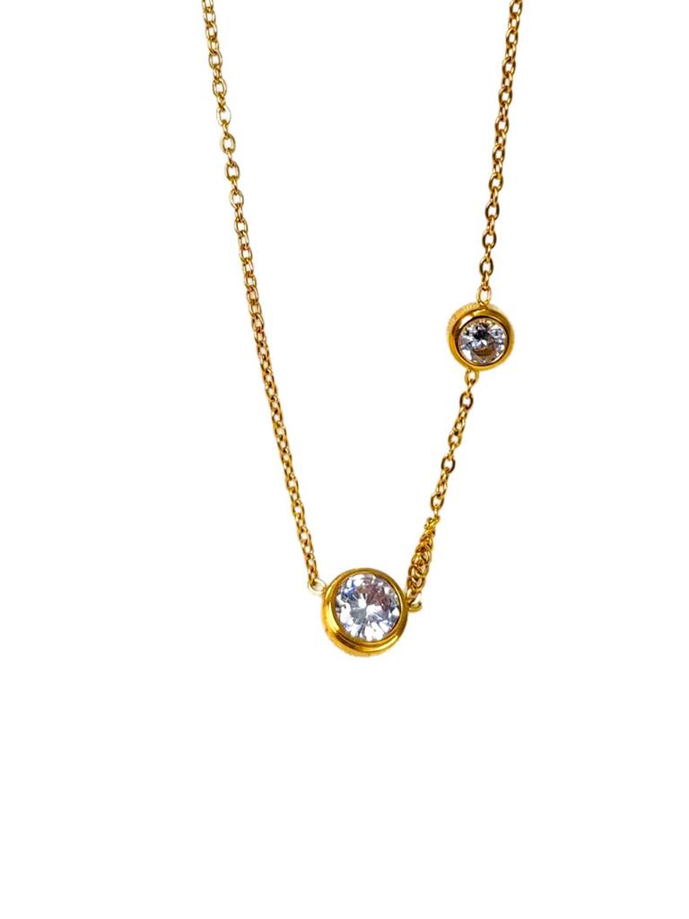 Aqua Glow Necklace(Gold) : N-CR-50-0