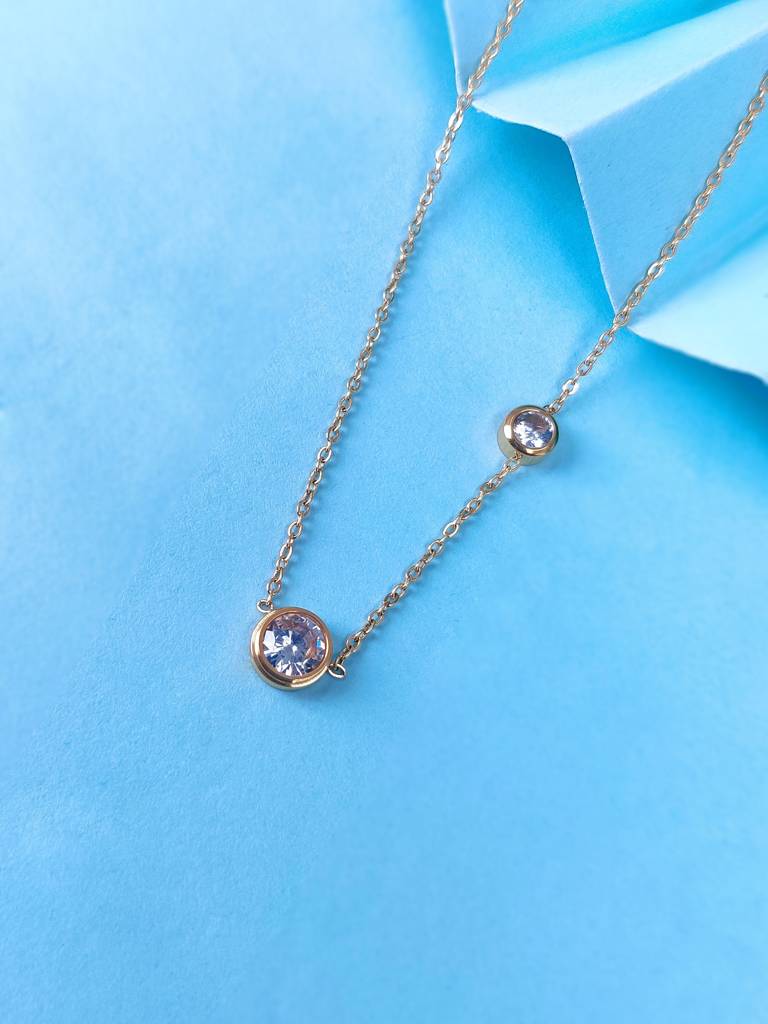 Aqua Glow Necklace(Gold) : N-CR-50-0