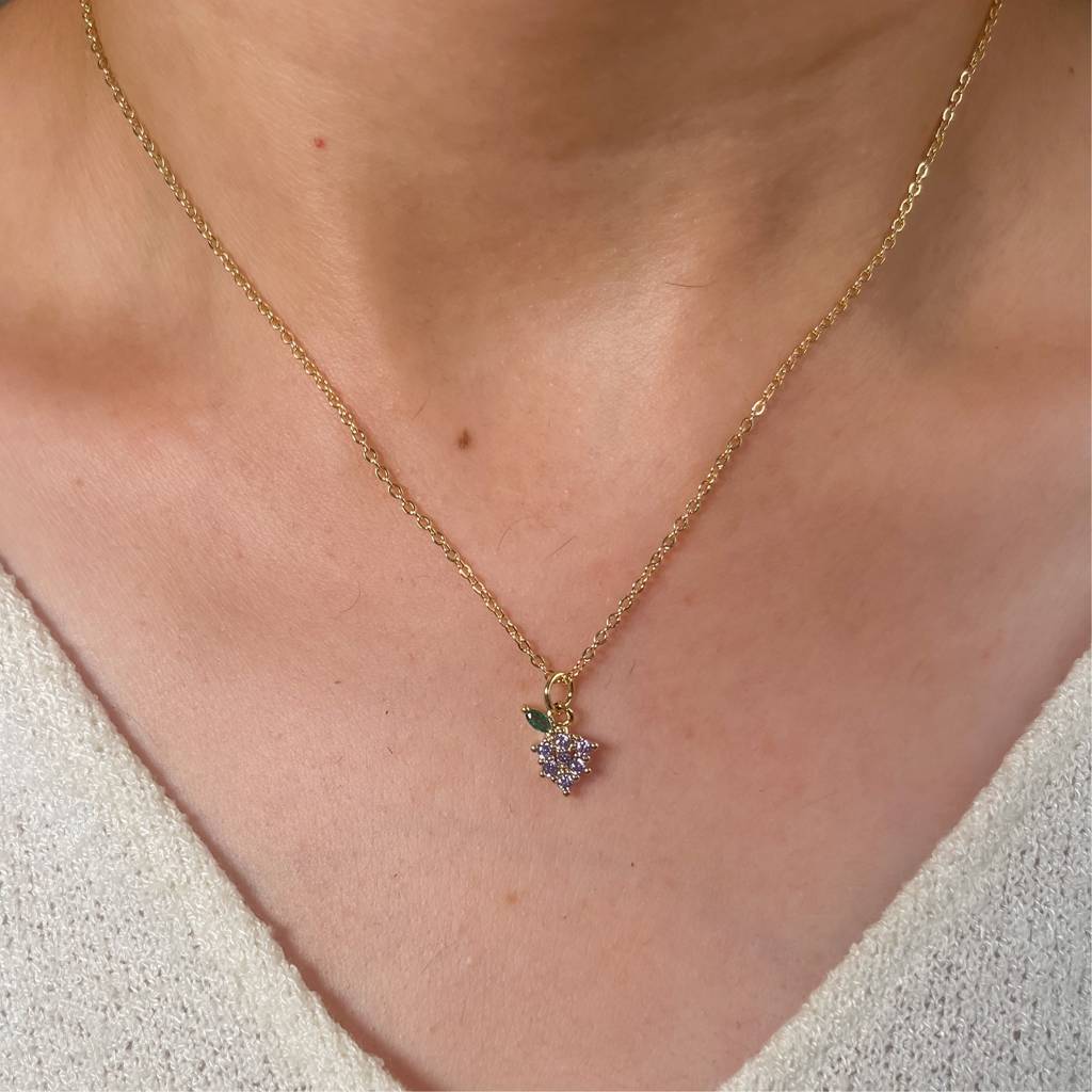 Grapes Drop Necklace : N-D-120-0