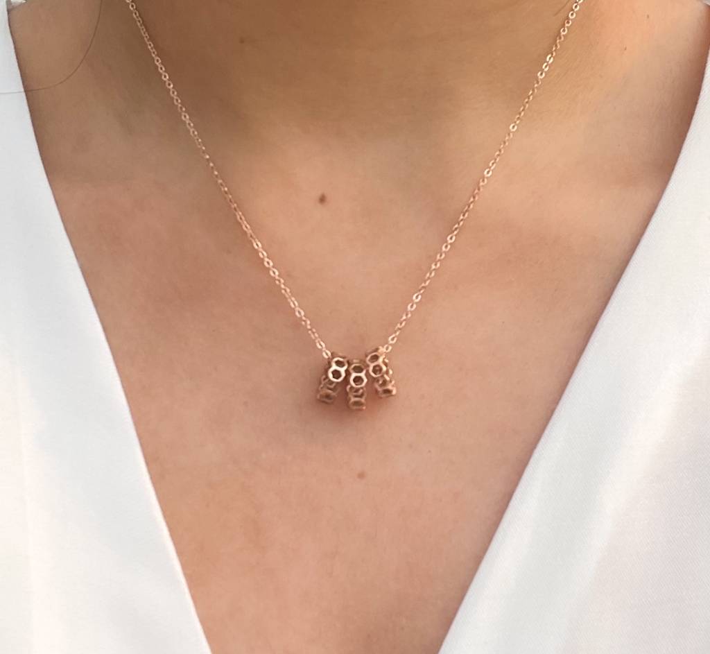 Honeycomb Ring Necklace : N-D-22-0