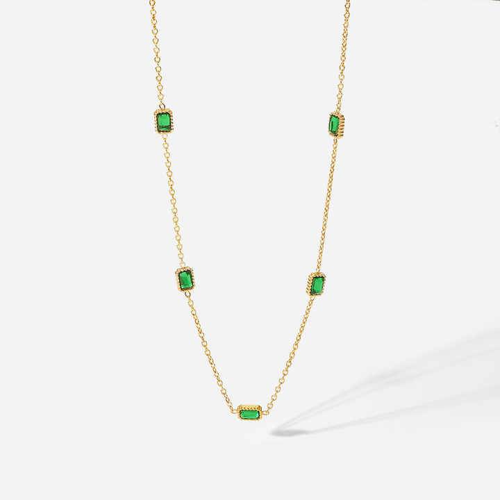 Emerald Baguette Necklace : N-EM-22-0