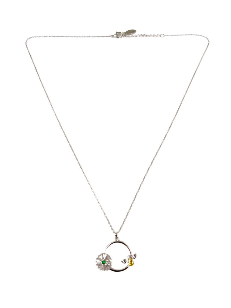 Bee And Flower Ring Necklace : N-FL-18-0