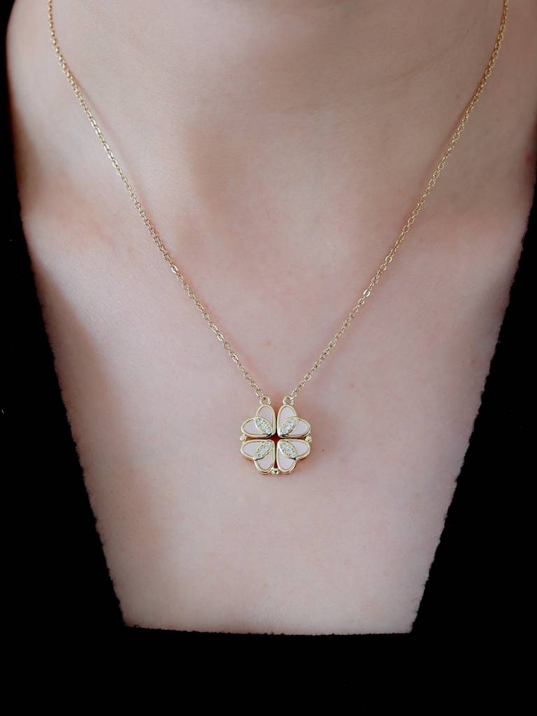 2In1 Golden Heart Necklace : N-H-47-0