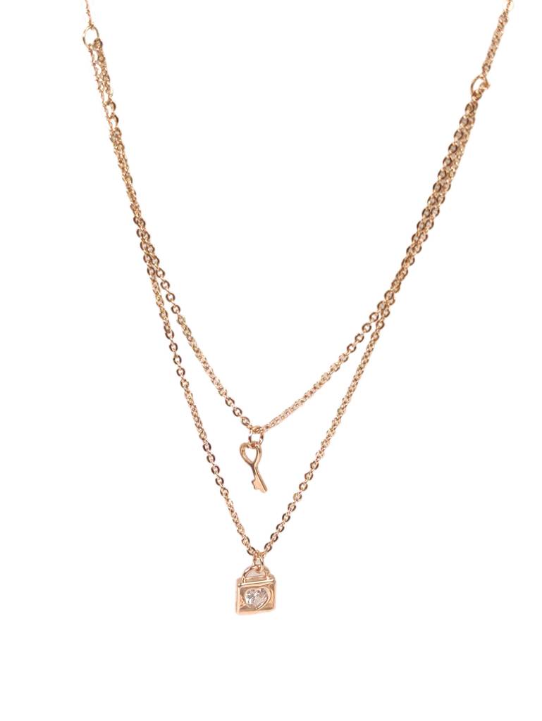 Lock & Key Layered Necklace : N-LY-29-0