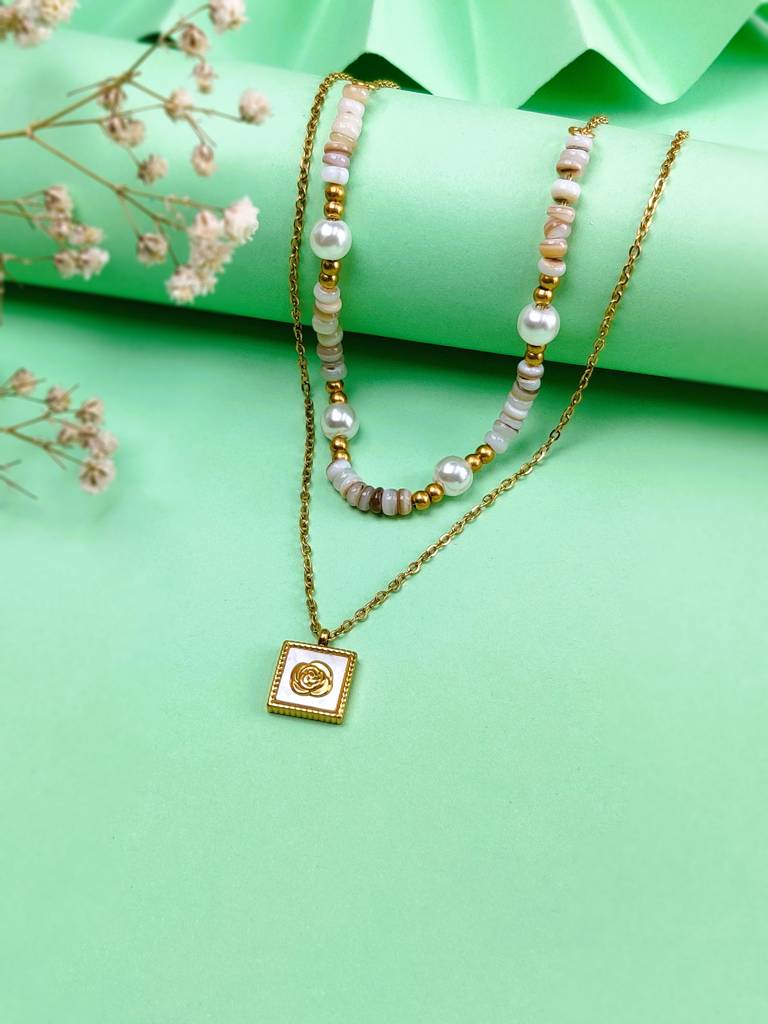 Julia Bead Layered Necklace Julia Bead Layered Necklace · Eternz