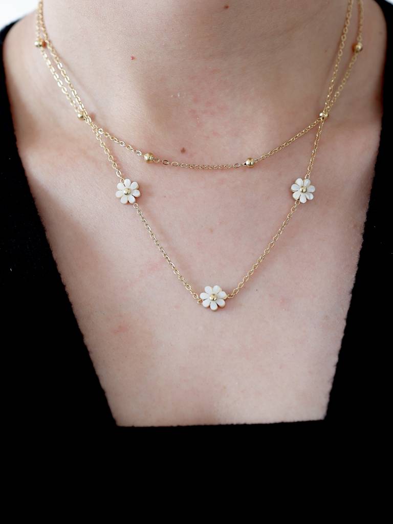 Daisy 2Layer Necklace : N-LY-42-0