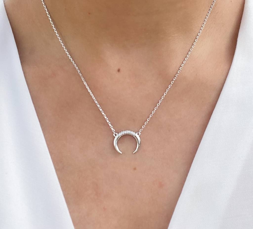 Kyra Moon Necklace : N-MN-8-SL