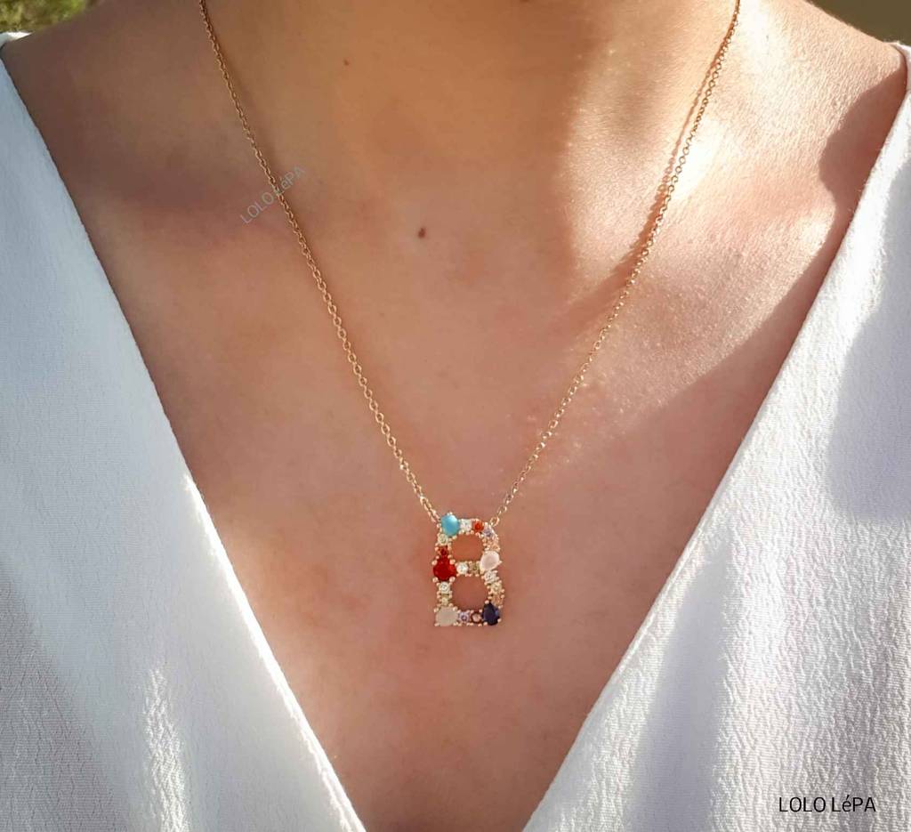 Monogram Letter B Necklace : N-MON-1-B