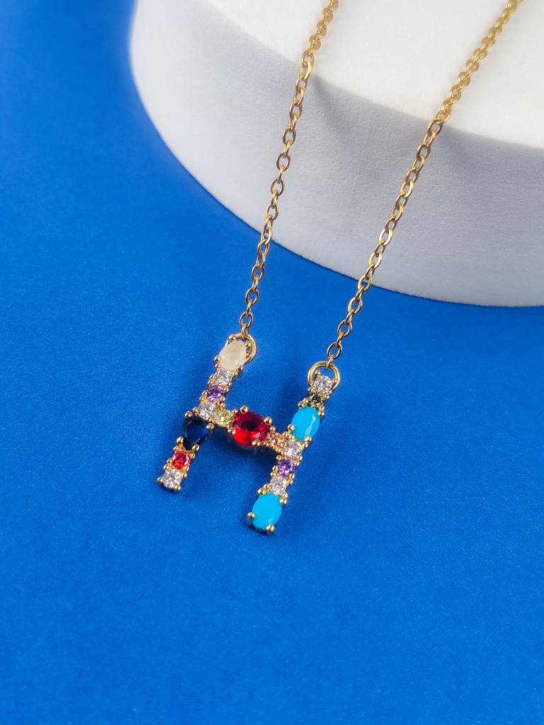 Monogram Letter H Necklace : N-MON-15-H