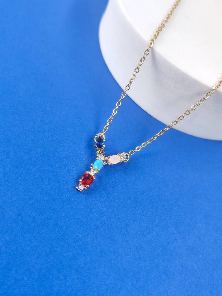 Monogram Letter Y Necklace : N-MON-2-Y