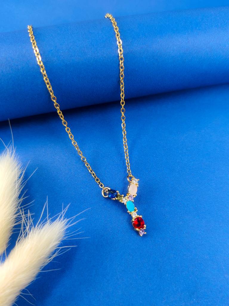 Monogram Letter Y Necklace : N-MON-2-Y