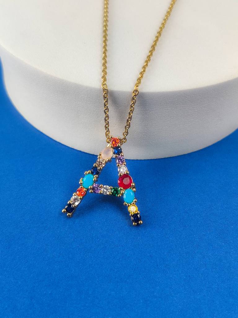 Monogram Letter A Necklace : N-MON-21-A
