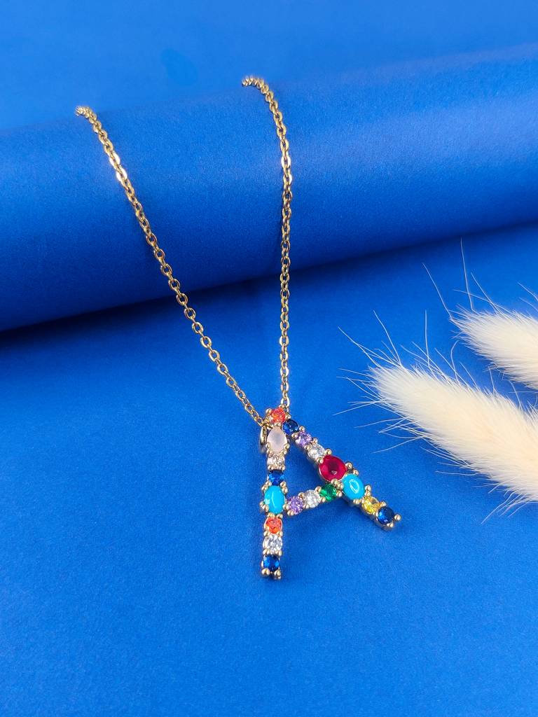 Monogram Letter A Necklace : N-MON-21-A