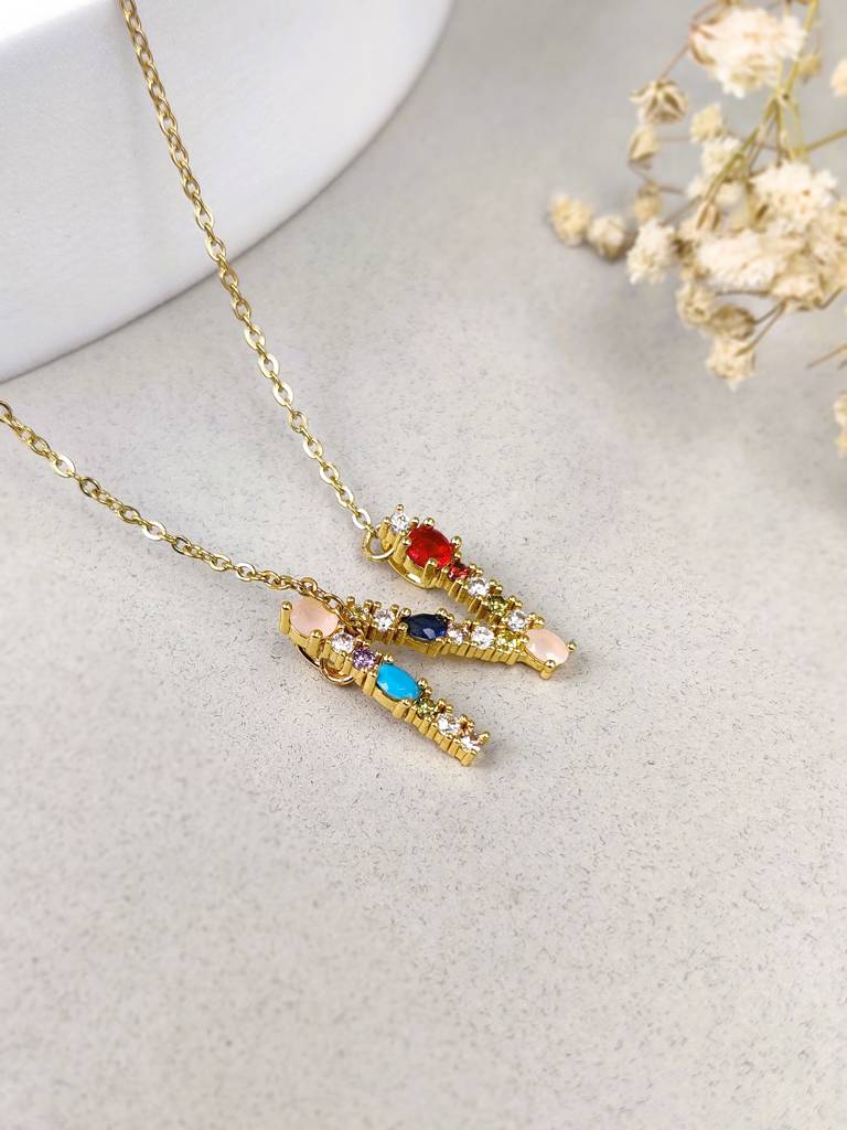 Monogram Letter N Necklace : N-MON-9-N