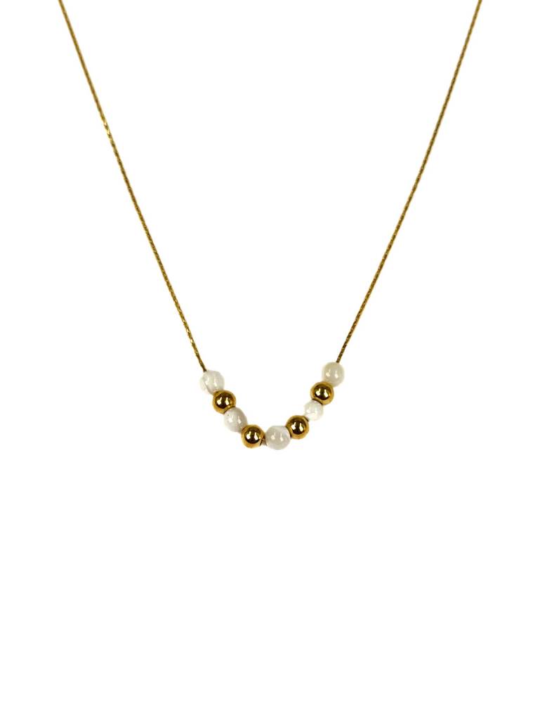 Amber Pearl Necklace : N-P-15-G