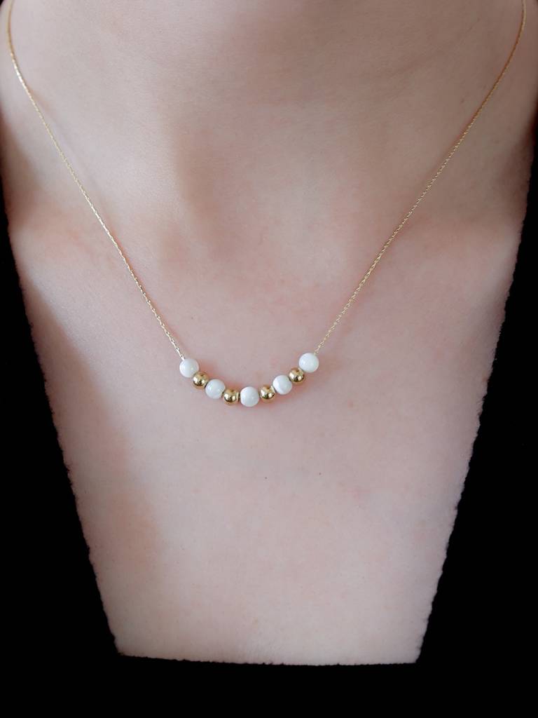 Amber Pearl Necklace : N-P-15-G
