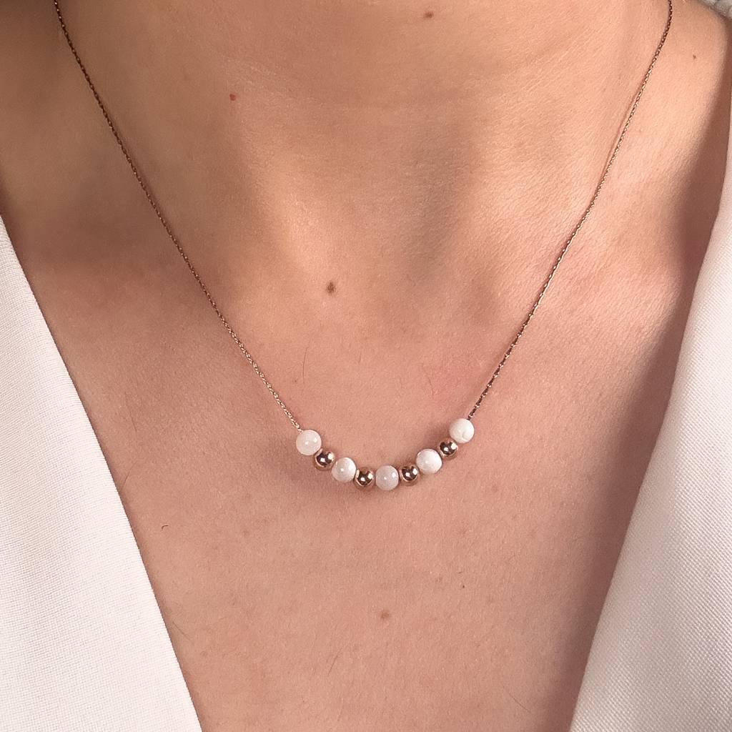 Amber Pearl Necklace : N-P-15-RG