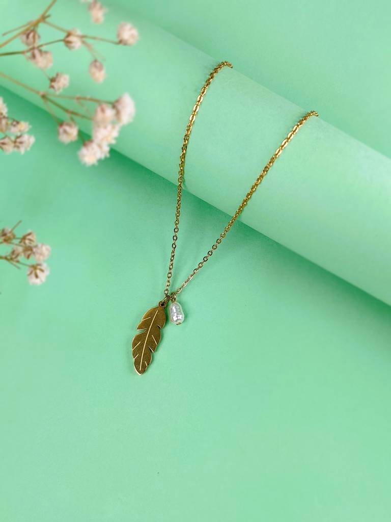 Dewleaf Necklace (Gold) : N-P-20-0