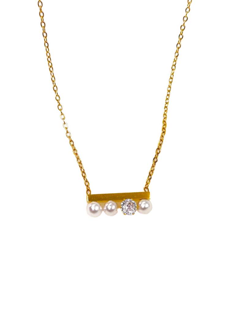 Elysian Pearl Necklace (Gold) : N-P-21-0