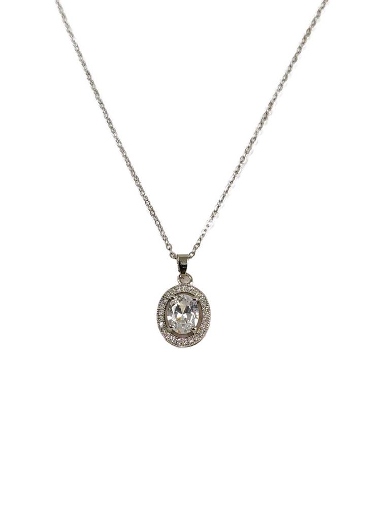 Samanda Solitaire Necklace(Silver) : N-SO-12-0