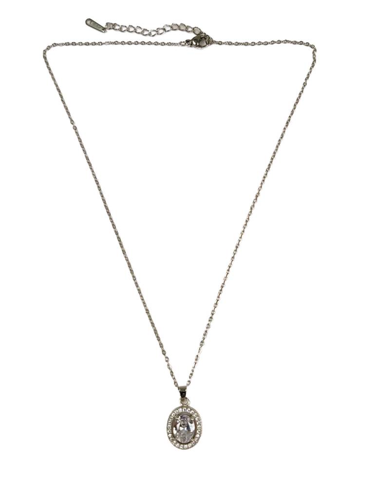 Samanda Solitaire Necklace(Silver) : N-SO-12-0