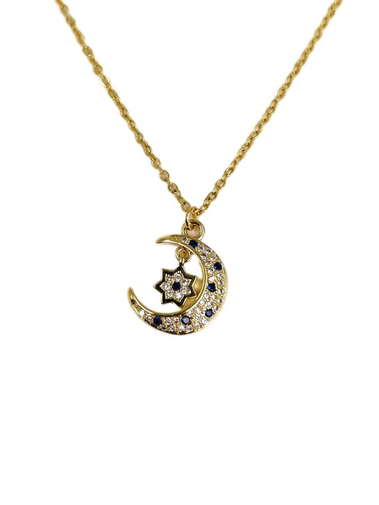 Moon And Star Necklace : N-ST-23-0