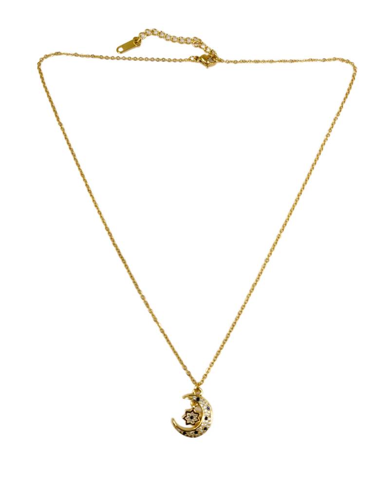 Moon And Star Necklace : N-ST-23-0