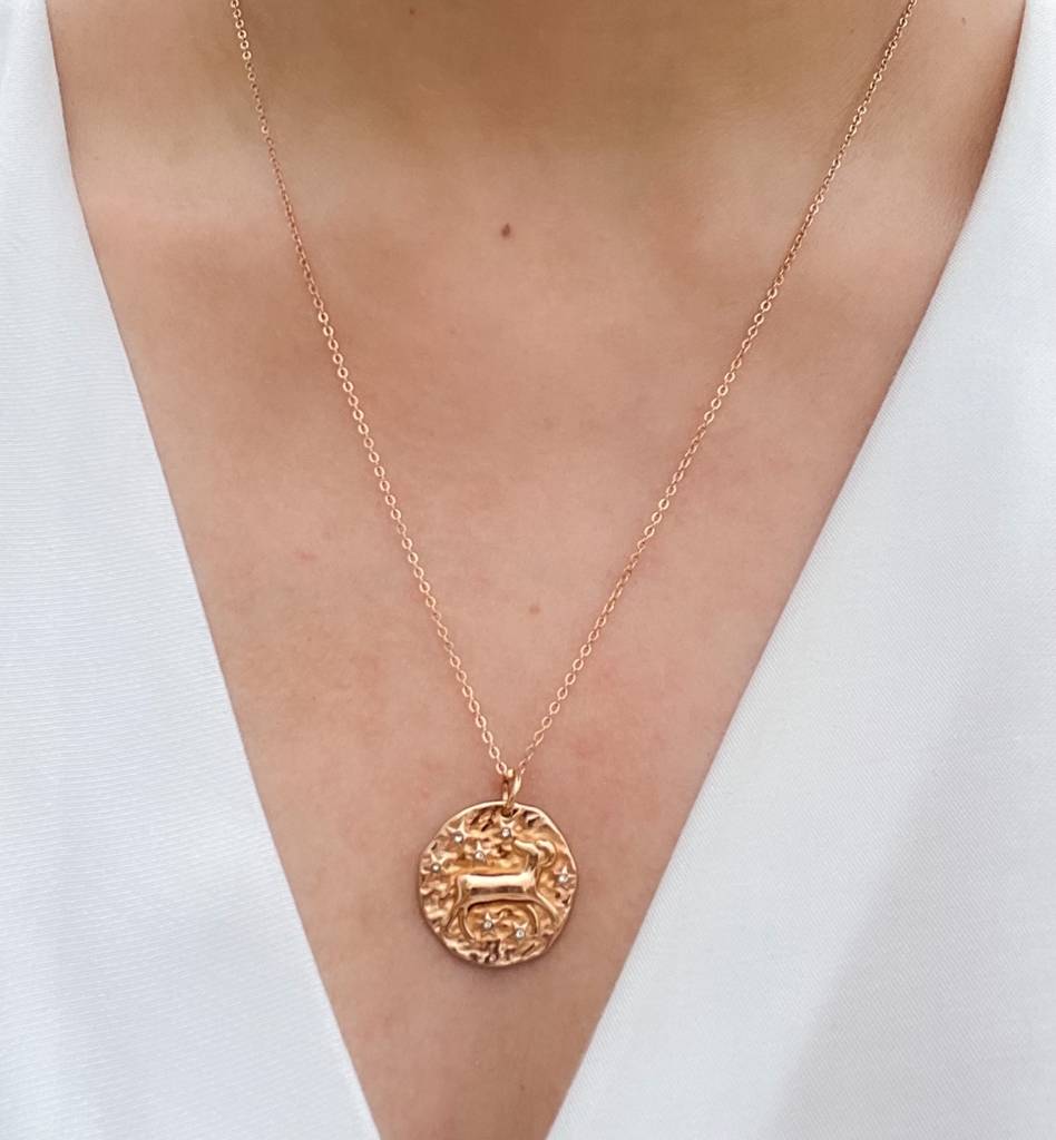 French Zodiac Coin Necklace (Aries) : N-ZOF-3-0