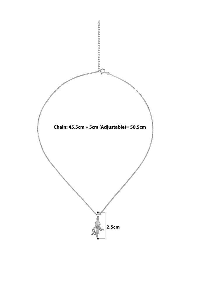 Silberry 925 Sterling Silver Shree Pendant With Chain : N111