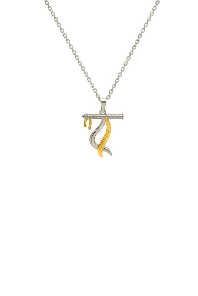 Two Tone 18K Gold Plated Baasuri Pendant : N126