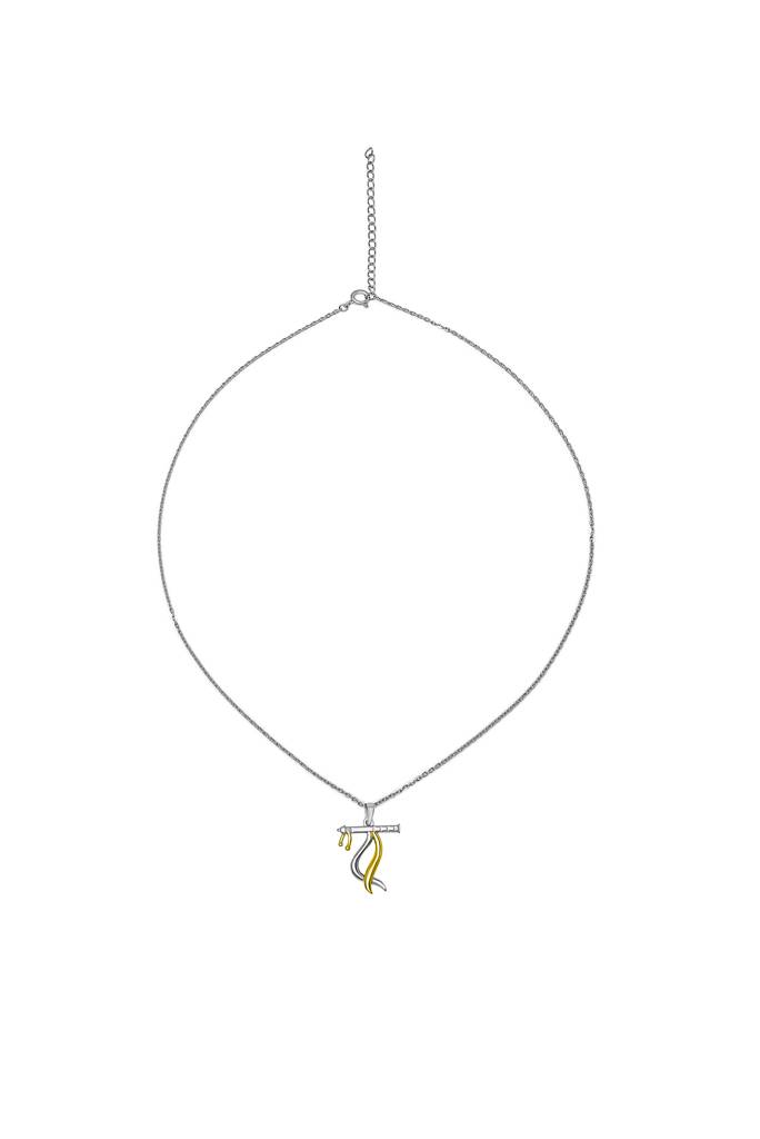 Two Tone 18K Gold Plated Baasuri Pendant : N126