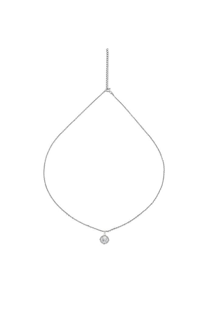 Silberry 925 Sterling Silver Radiant Pendant With Link Chain : N1802