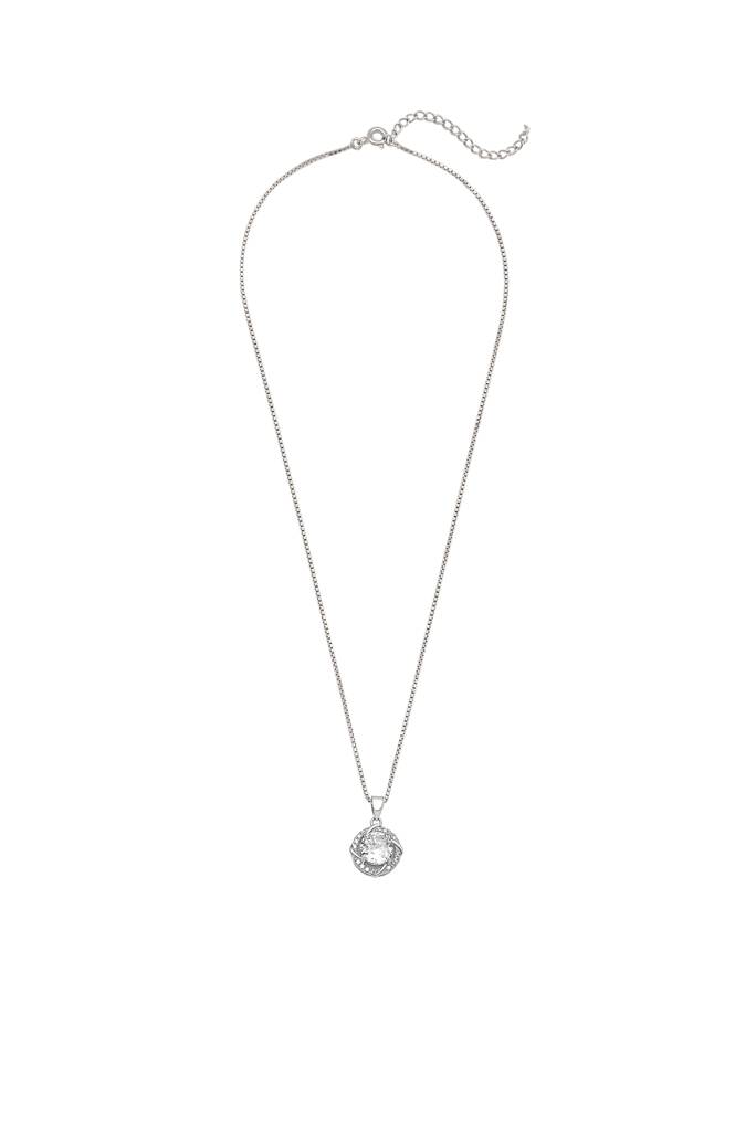 Silberry 925 Sterling Silver Radiant Pendant With Box Chain : N1899