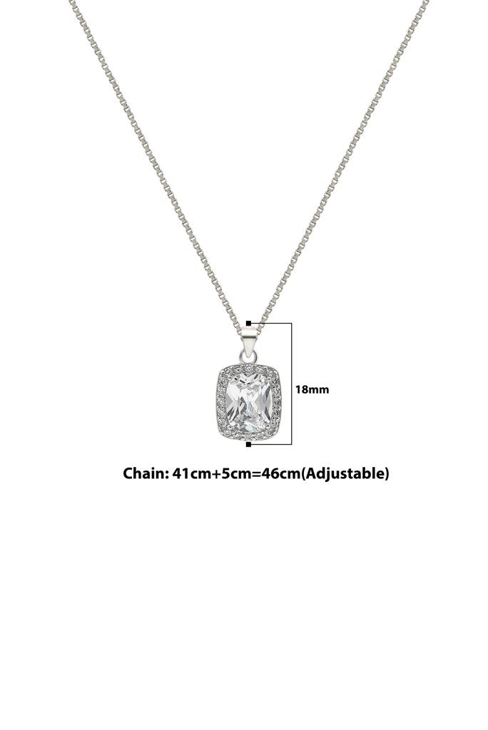 Silberry 925 Sterling Silver Prism Pendant With Box Chain : N1913