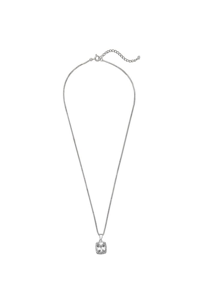 Silberry 925 Sterling Silver Prism Pendant With Box Chain : N1913