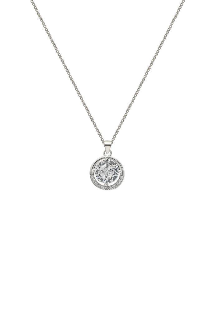 Silberry 925 Sterling Silver Moonlit Pendant With Box Chain : N1933