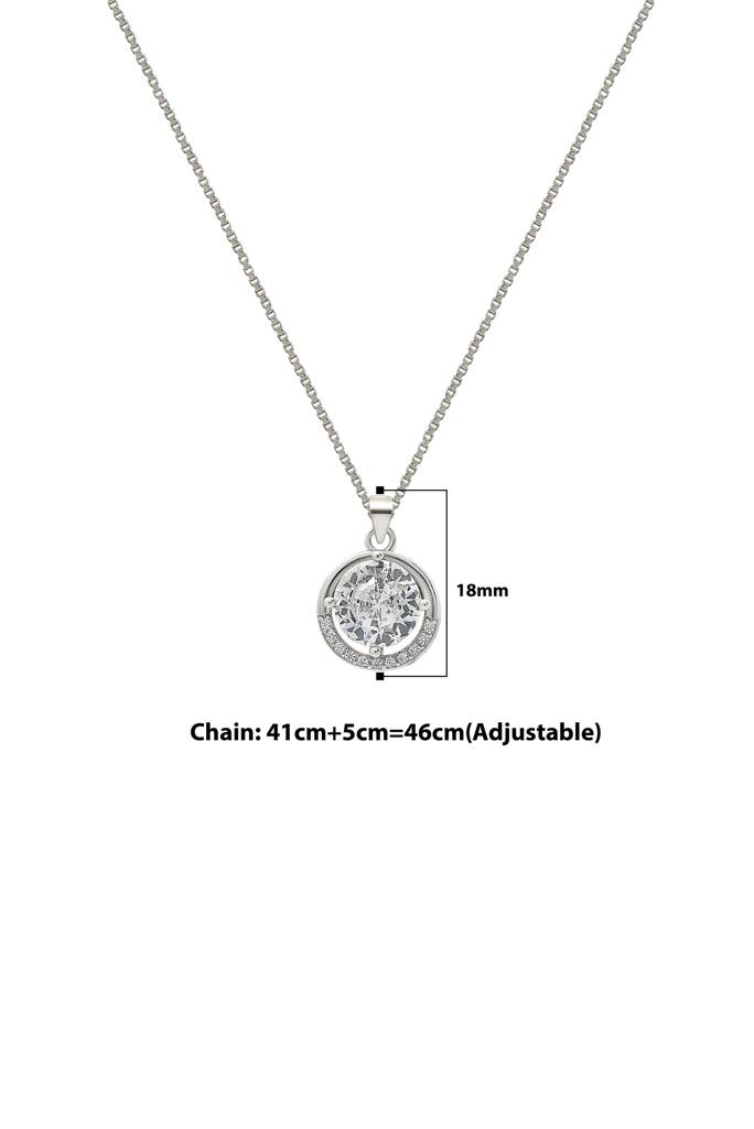 Silberry 925 Sterling Silver Moonlit Pendant With Box Chain : N1933