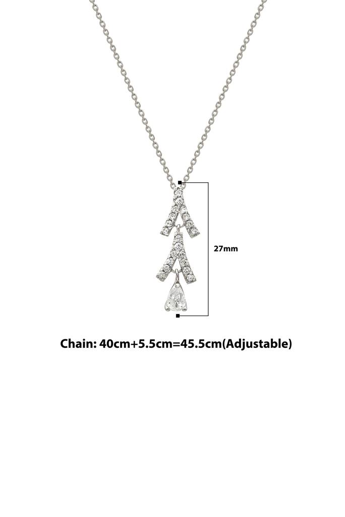 Silberry 925 Sterling Silver Trifecta Pendant With Link Chain : N2288